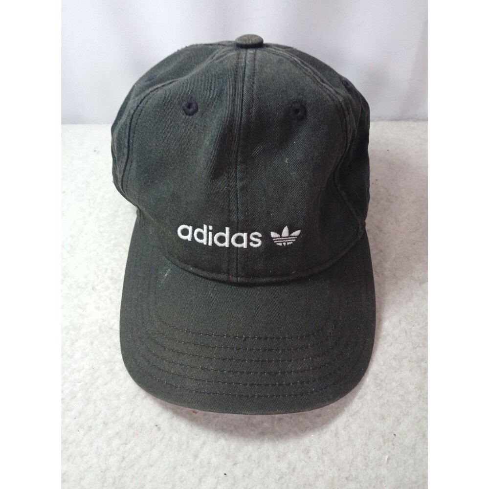 Adidas Originals Trefoil Black Adjustable Dad Hat Cap OSFM Strapback Cotton